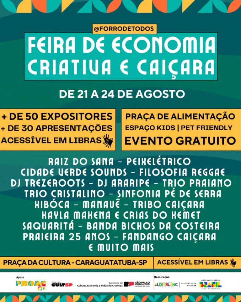 Notícia da Fundacc_Feira de Economia Criativa e Caiçara começa nesta quinta em Caraguatatuba Arte1