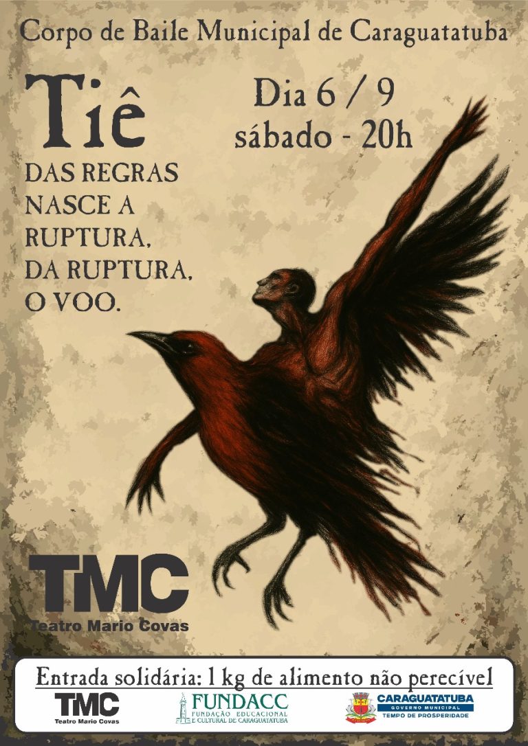 Corpo de Baile de Caraguatatuba estreia ‘Tiê’ na próxima semana no Teatro Mario Covas EspetC3A1culoTiC3AA CorpodeBailedeCaraguatatuba