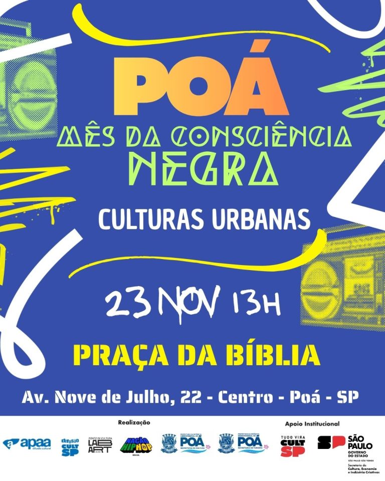 Festival gratuito celebra a cultura negra em Poá neste domingo Festival consciencianegra