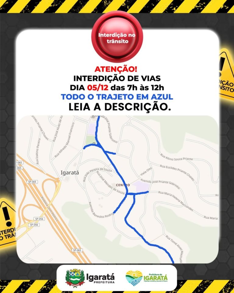 Prefeitura divulga interdições de vias para as comemorações dos 56 anos de Igaratá wp header logo 1378