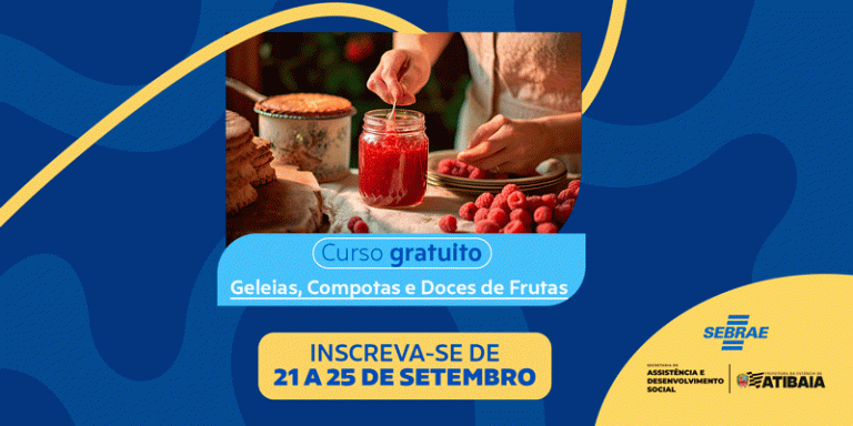 Curso de Geleias, Compotas e Doces de Frutas tem inscrições abertas no Núcleo de Inclusão Produtiva wp header logo 3583