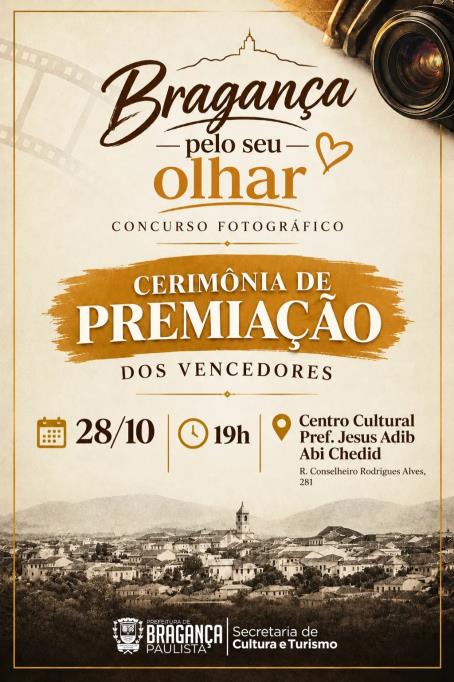 Concurso fotográfico “Bragança pelo Seu Olhar” terá cerimônia de premiação no Centro Cultural Prefeito Jesus Adib Abi Chedid wp header logo 3065