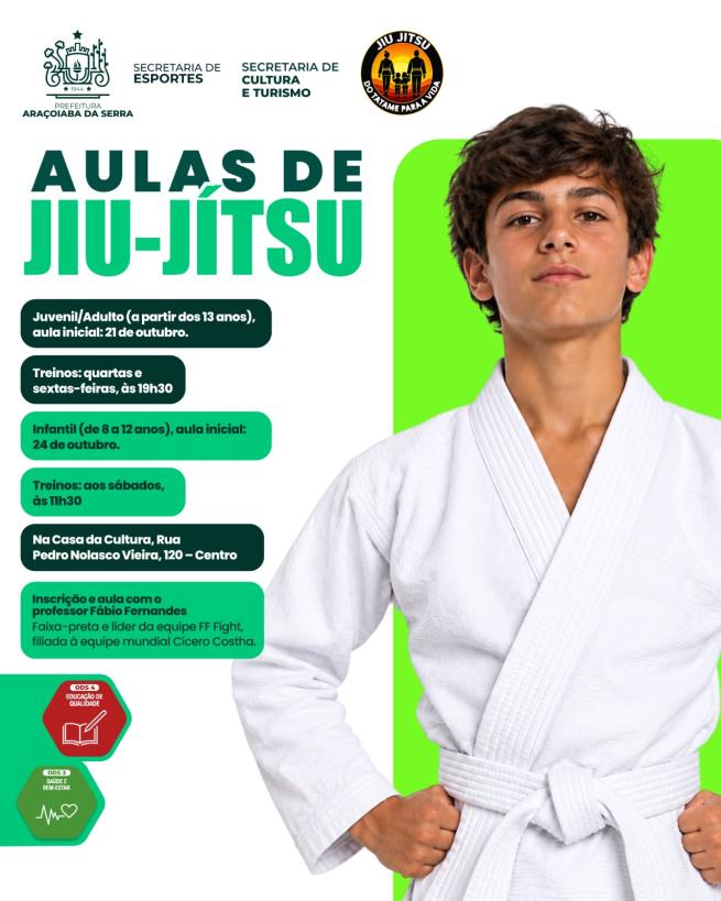 Aulas gratuitas de jiu-jítsu são oferecidas na Casa da Cultura wp header logo 3247