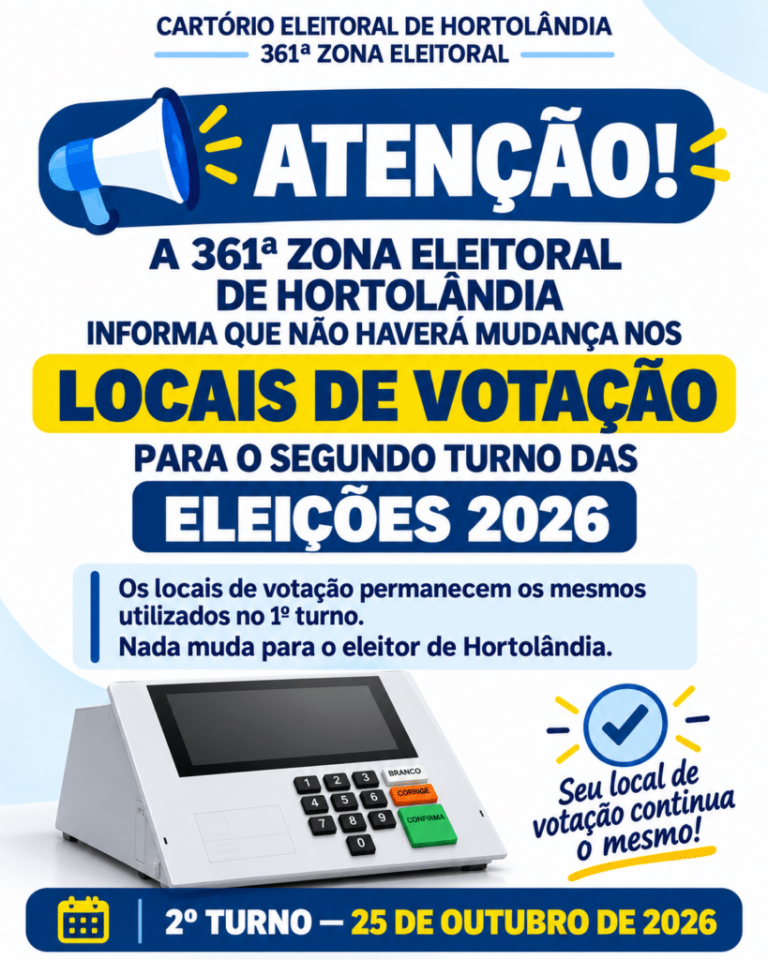 Cartório Eleitoral de Hortolândia mantém locais de votação para segundo turno wp header logo 3982