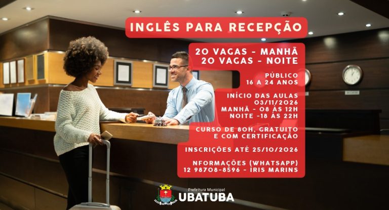 Curso de Inglês para Recepção oferece 20 vagas pela manhã e 20 à noite wp header logo 4124